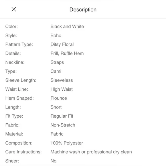 Shein size S floral runched mini dress - Picture 6 of 6